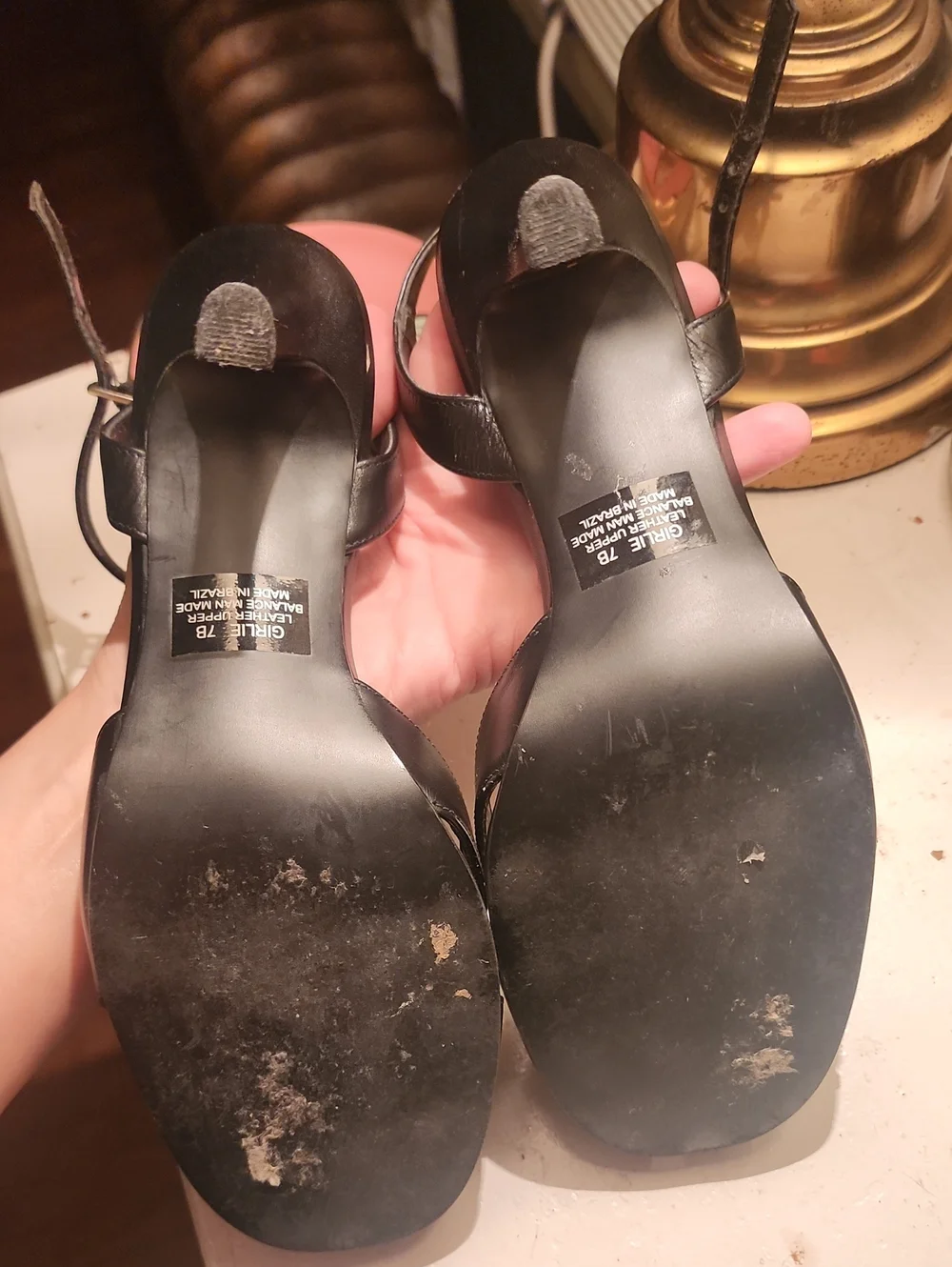 Steve Madden Vintake Y2K Black Floral Applique Slingback Strap Heel